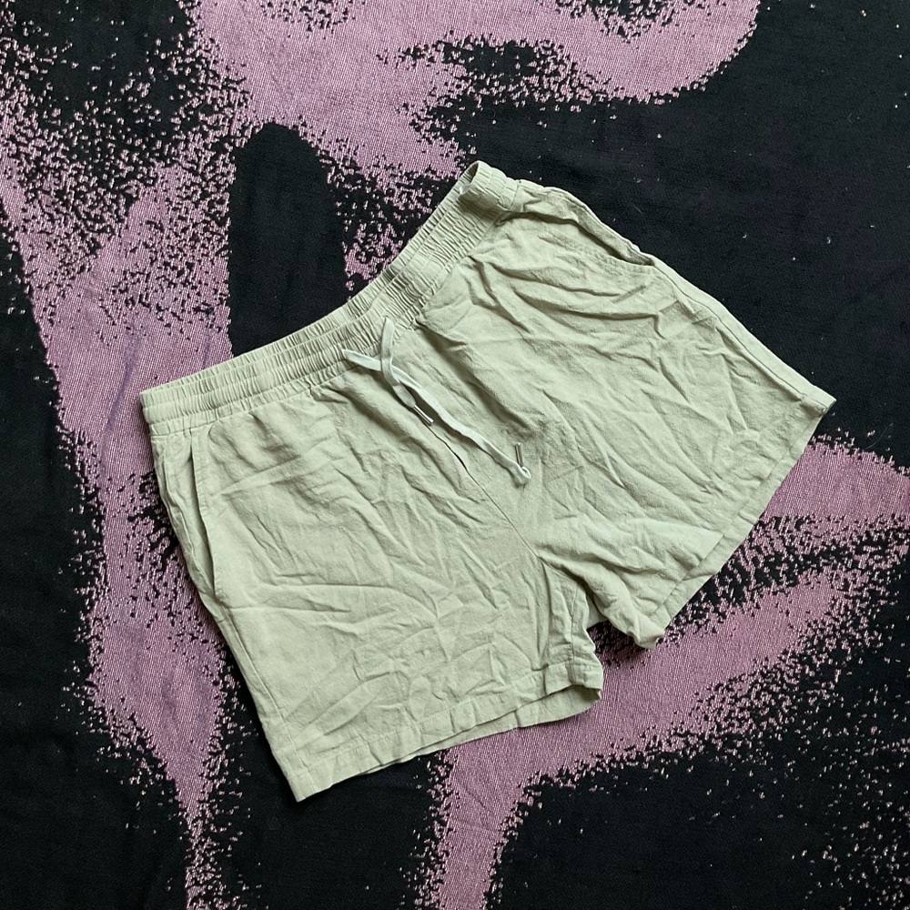 Light Green Cotton Shorts